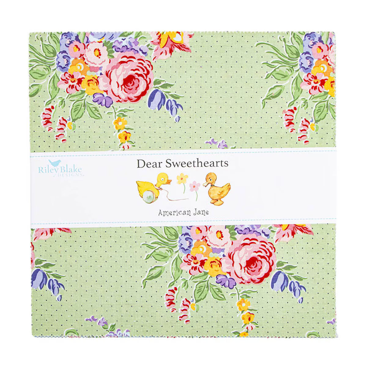 Dear Sweethearts Quilt Fabric - 10" Stacker - set of 42 10" squares - 10-18090-42