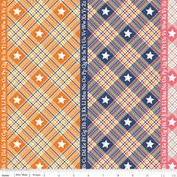 Dear Sweethearts Quilt Fabric - Star Plaid in Multi - C18103-MULTI