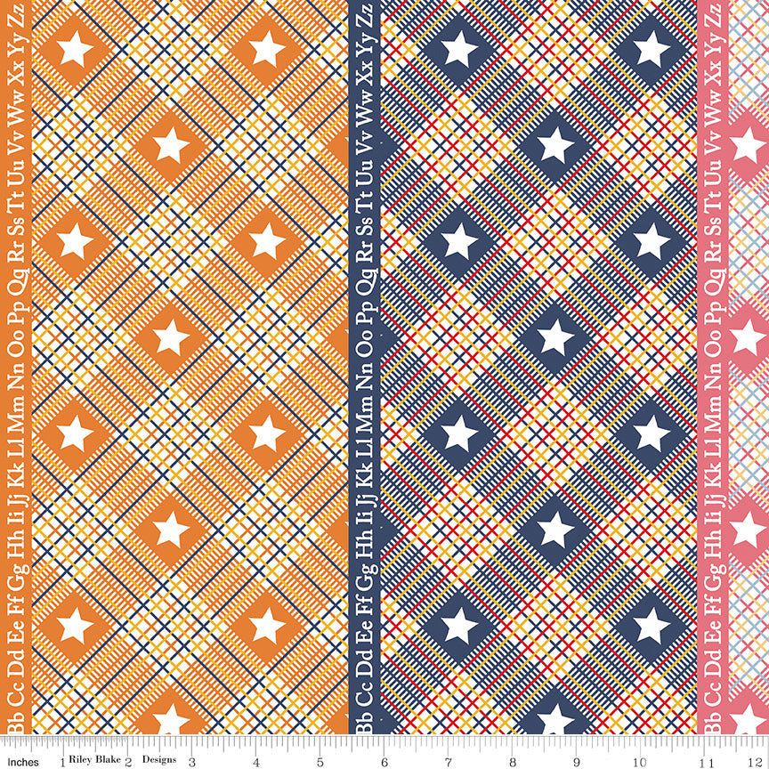 Dear Sweethearts Quilt Fabric - Star Plaid in Multi - C18103-MULTI