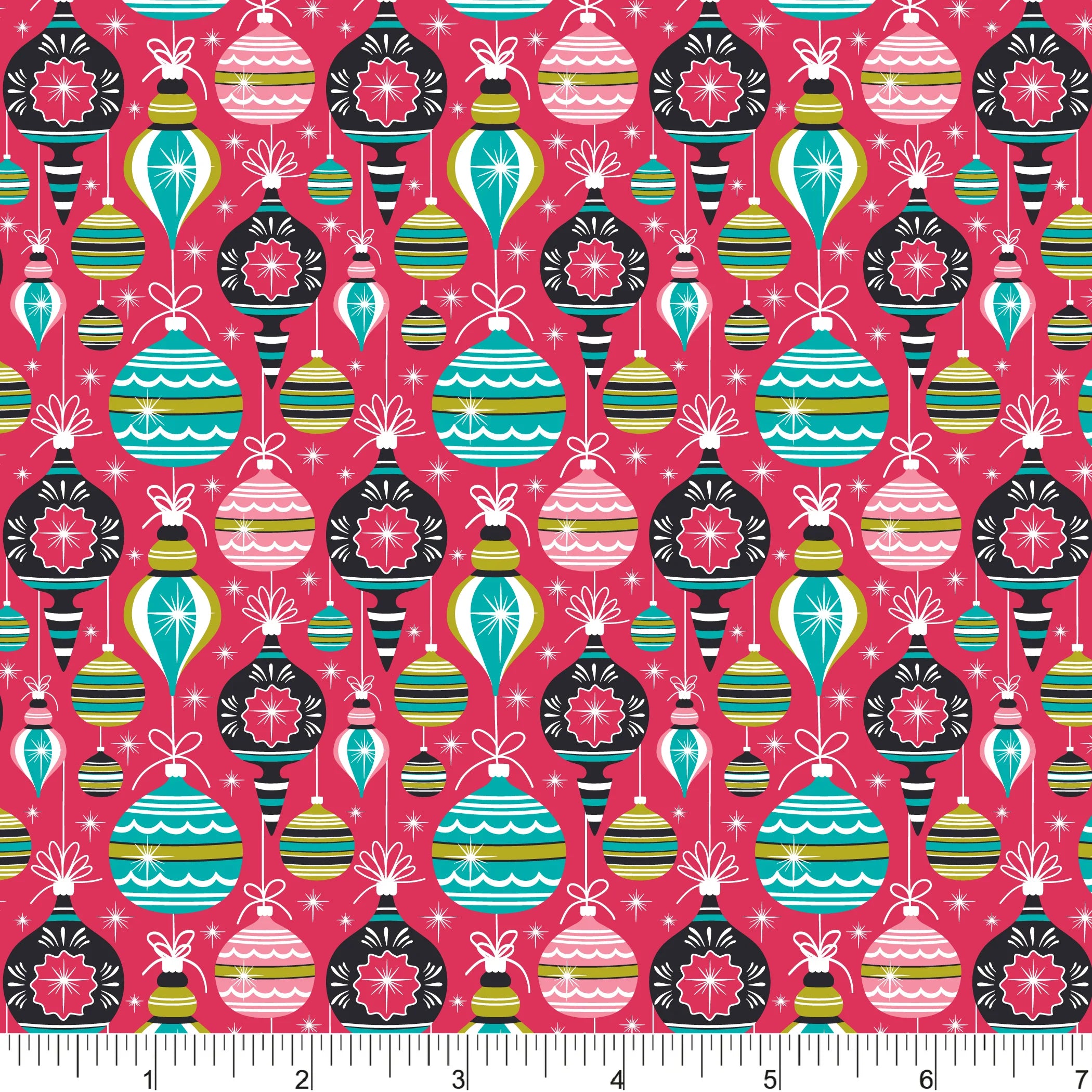 Deck the Halls Quilt Fabric - Making Spirits Bright in Pink/Multi - PH0696
