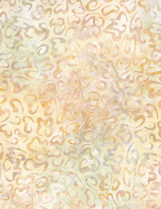 Del Mar Batik Quilt Fabric - Curls in Tan - 1400 22230 248