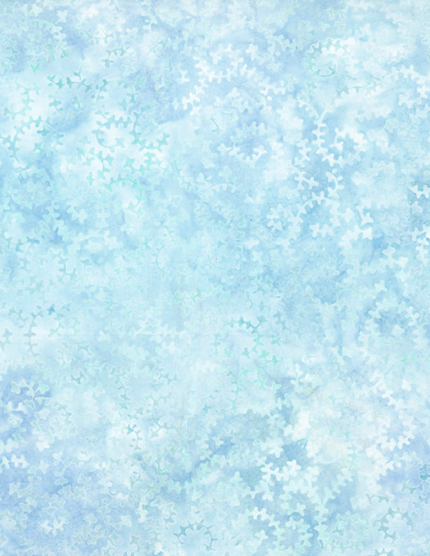 Del Mar Batik Quilt Fabric - Diagonal Vine in Light Blue - 1400 22263 441