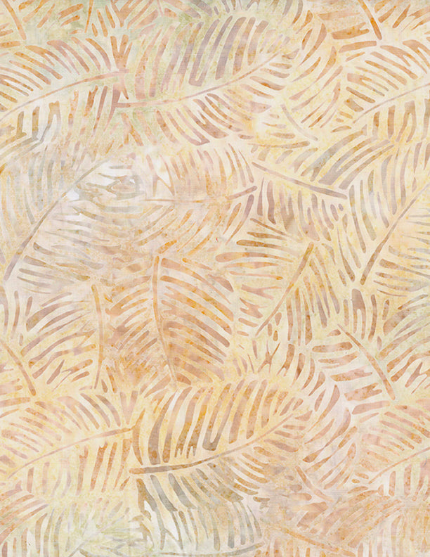 Del Mar Batik Quilt Fabric - Palm Frond in Tan - 1400 22204 248
