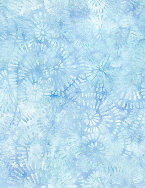Del Mar Batik Quilt Fabric - Pins and Needles in Light Blue - 1400 22282 441