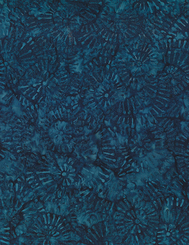 Del Mar Batik Quilt Fabric - Pins and Needles in Navy - 1400 22282 494