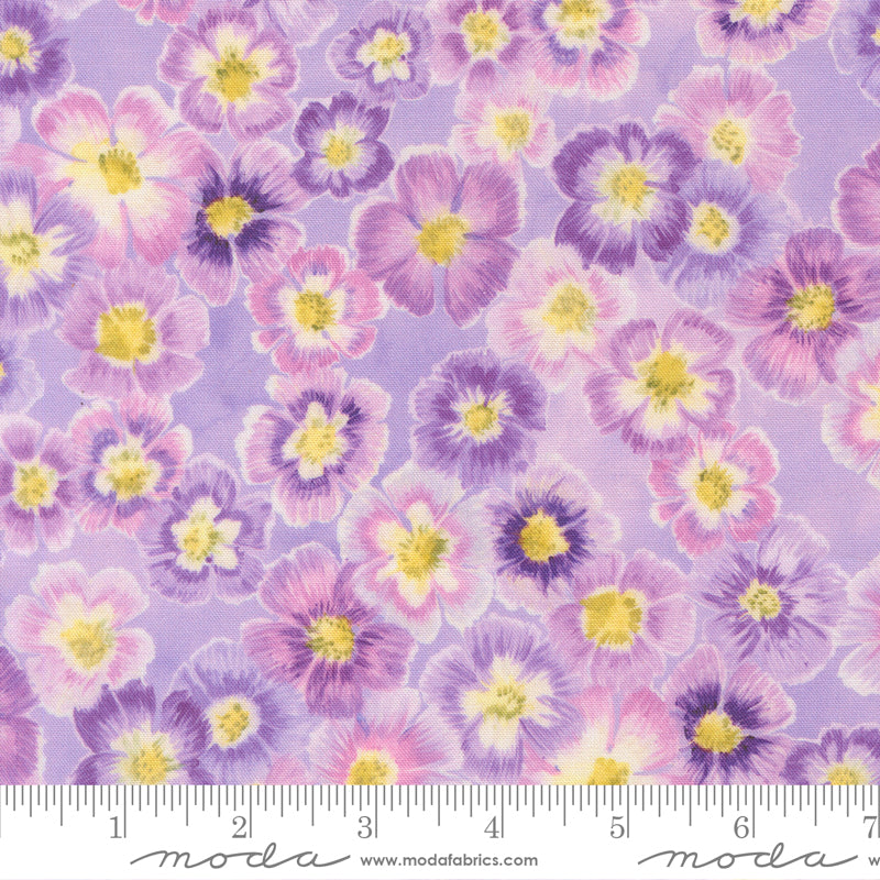 Delphinium Quilt Fabric - Auricula in Mauve Purple - 24650 17