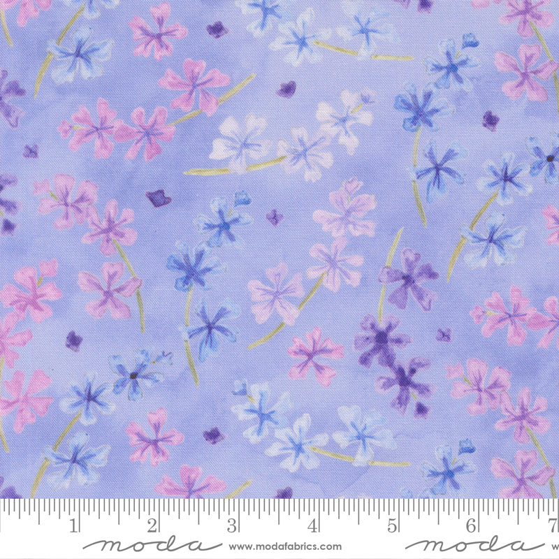 Delphinium Quilt Fabric - Lilac in Bluebell Blue - 24651 13
