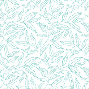 Ditsy Blenders Quilt Fabric - Leaf Lines in Aqua - 16624842