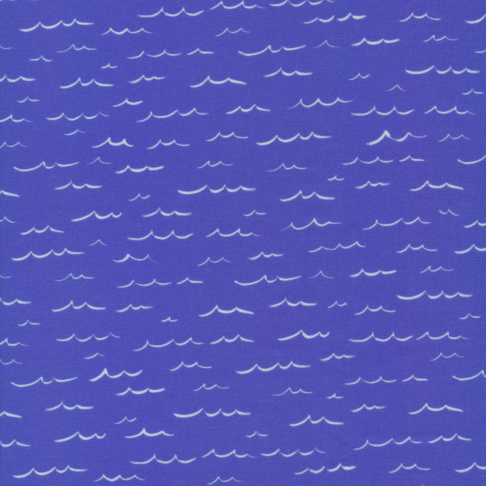 Dog Days of Summer Quilt Fabrics - Wavy Days Waves in Blue - 277414