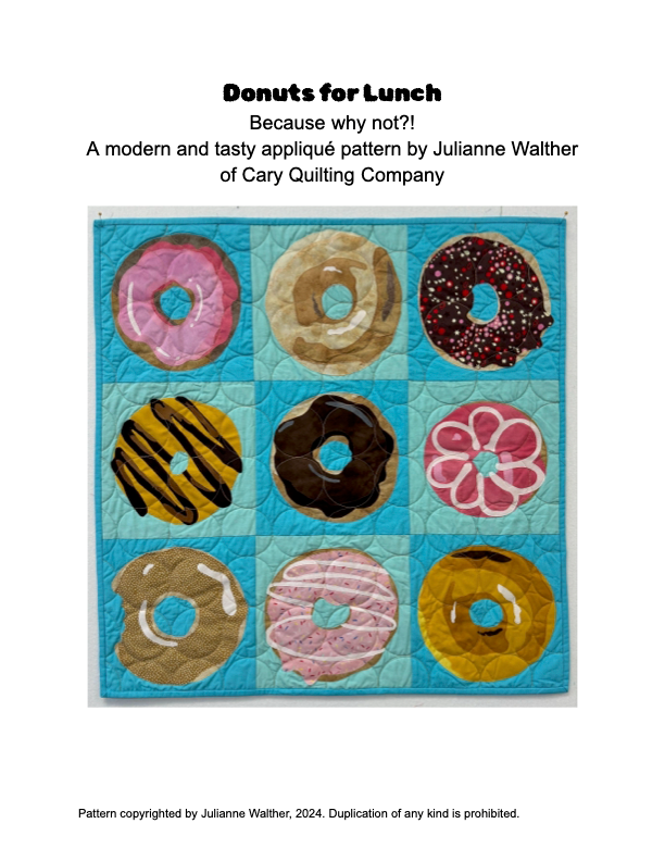 Donuts for Lunch Quilt Kit including Cary Quilting Lunch Box - CQCDONKIT