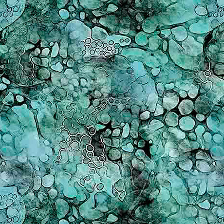 Dragon Dreams Quilt Fabric - Dragon Skin Texture in Turquoise - 2600 30962 Q