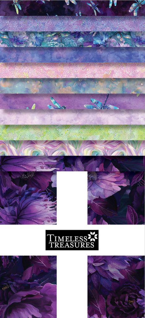 Dragonfly Mist Quilt Fabric - 10" Squares (set of 42) - CP10SQ42-CD