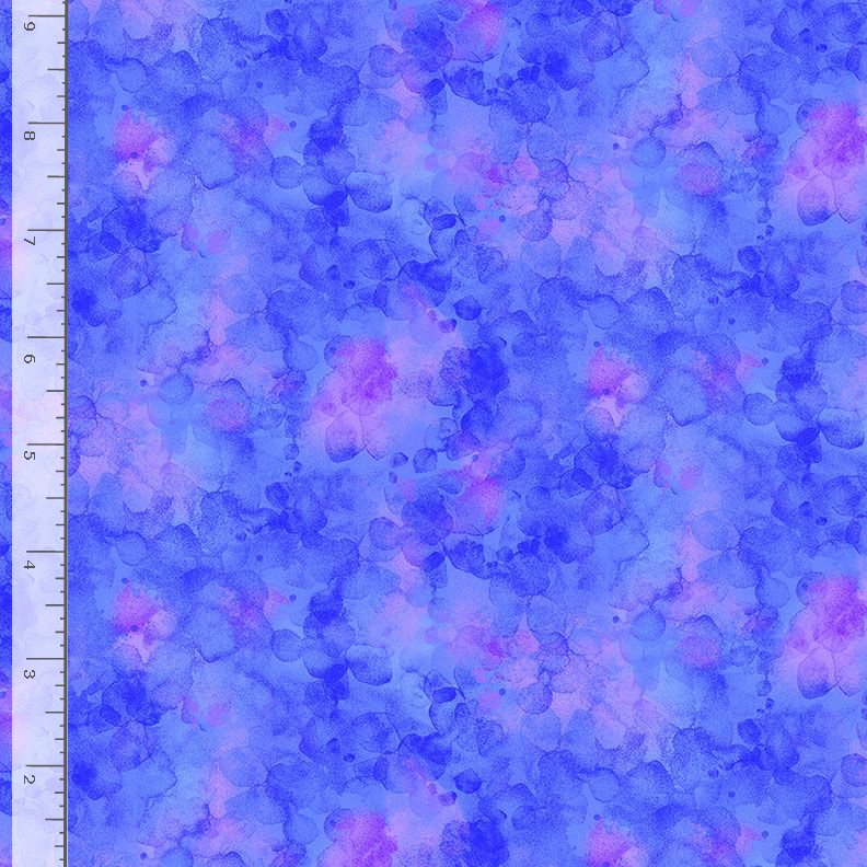 Dragonfly Mist Quilt Fabric - Solid-ish Watercolor Texture in Majorelle Blue - KIM-C6100 MAJORELLE
