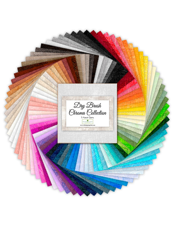 Dry Brush Quilt Fabric - Chroma Collection 5 Karat Gems - set of 76 5" squares - 516 1 516