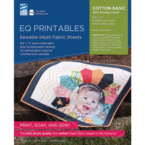 EQ Printables - Sewable Inkjet Fabric Sheets - P FABRIC