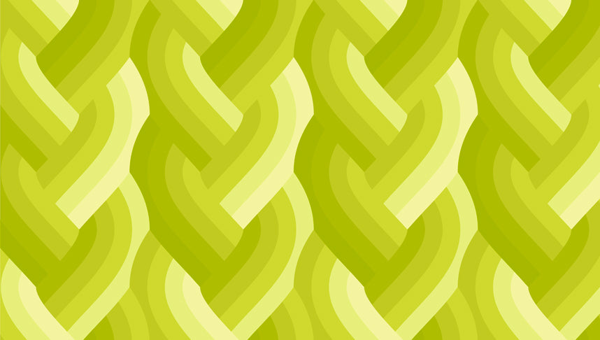 Echo Quilt Fabric - Braid in Acid Green - 42380 23