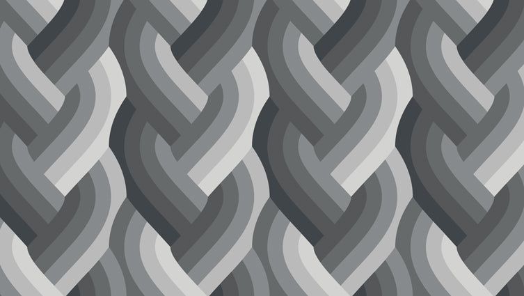 Echo Quilt Fabric - Braid in Black - 42380 14