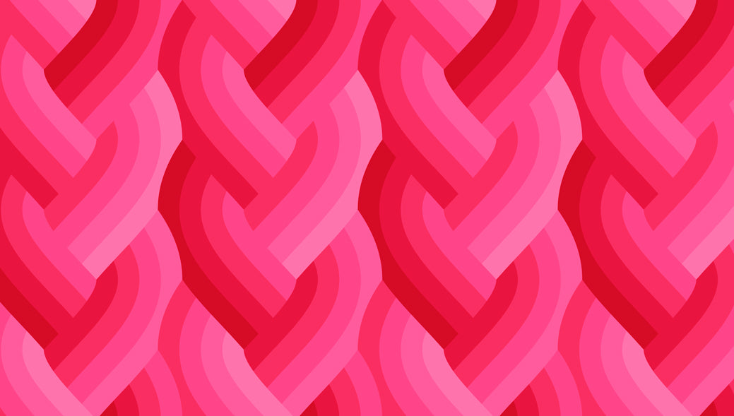 Echo Quilt Fabric - Braid in Dark Pink - 42380 28