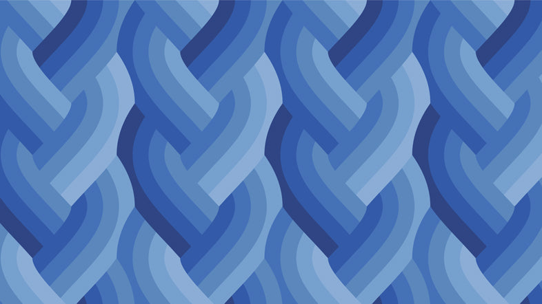 Echo Quilt Fabric - Braid in Royal Blue - 42380 17