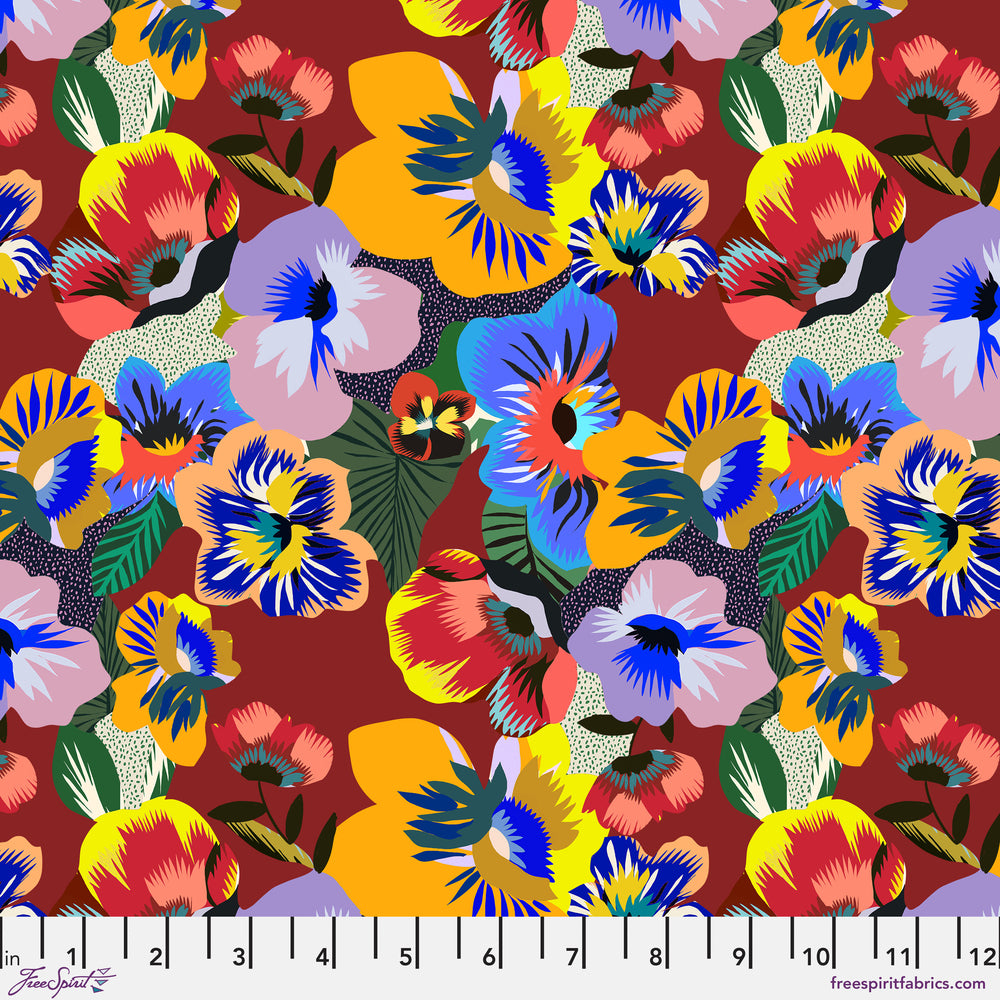 Echoes of Colour Quilt Fabric - Palm Radiance in Flamingo - PWKC016.FLAMINGO