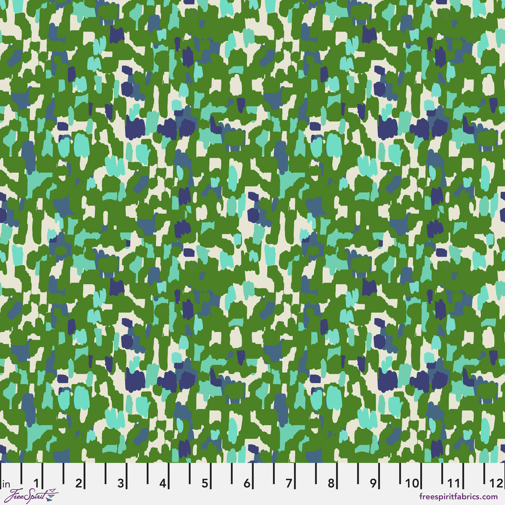 Echoes of Colour Quilt Fabric - Rainforest Mist in Teal - PWKC022.TEAL