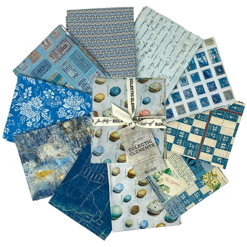 Eclectic Elements Palette, Blue Fat Quarter Bundle