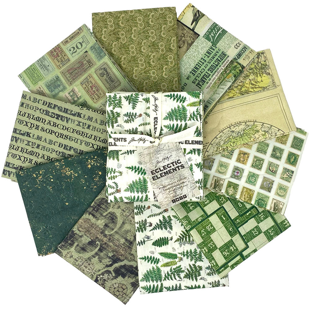 Eclectic Elements Palette, Green Fat Quarter Bundle