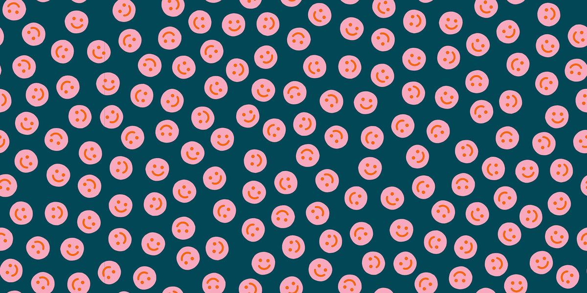 Egg and Friends Quilt Fabric by Ruby Star Society - Smiley in Galaxy Blue - RS3094 15