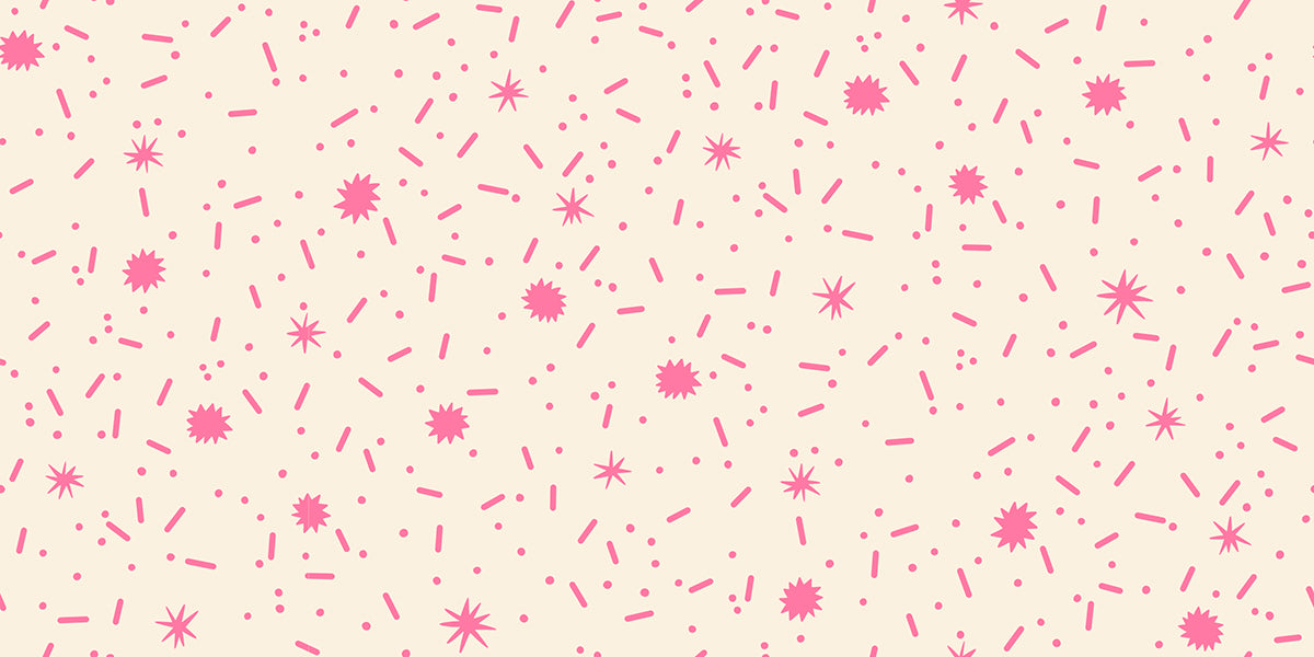 Egg and Friends Quilt Fabric by Ruby Star Society - Sugar Rush Sprinkles in Neon Pink - RS3095 12