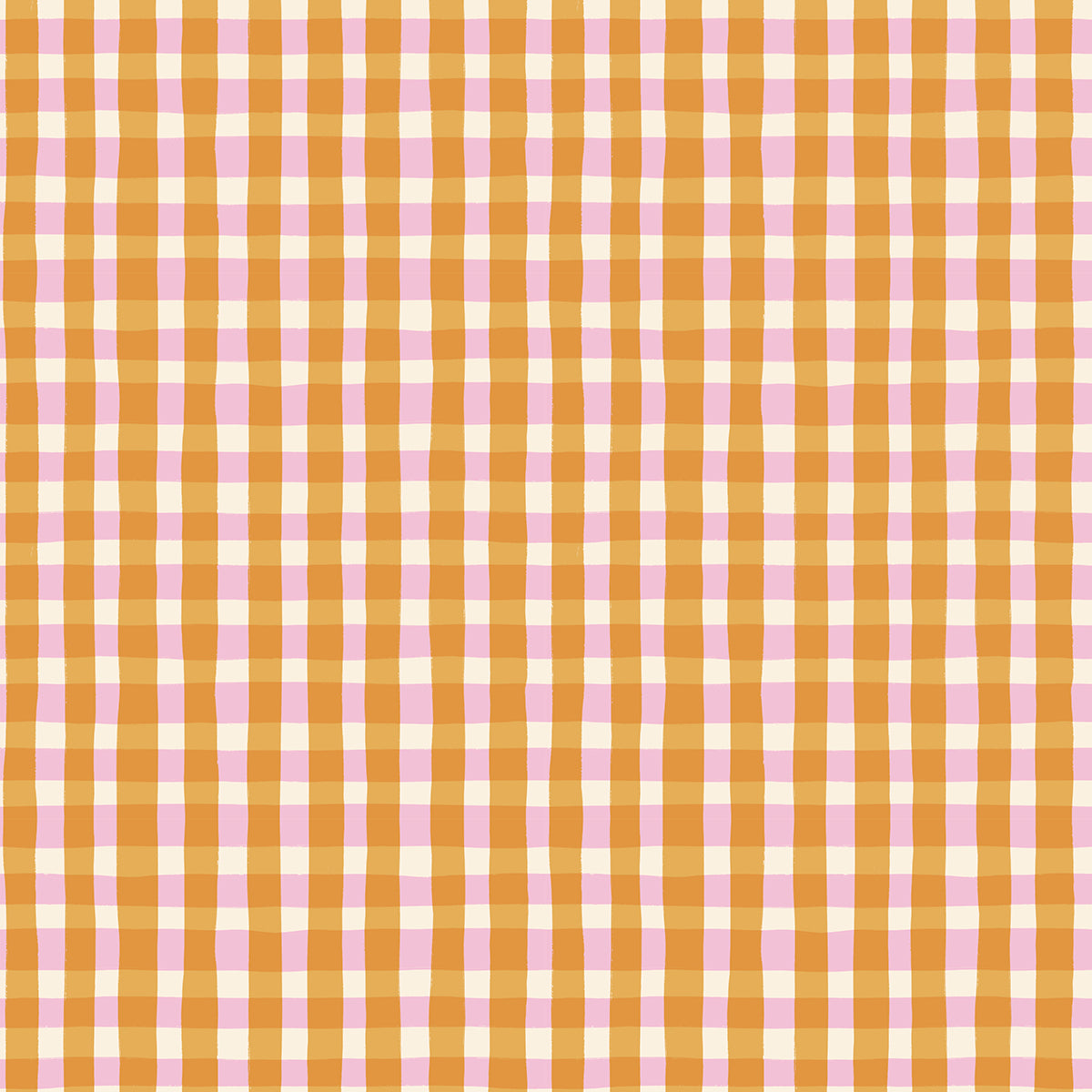 Egg and Friends Quilt Fabric by Ruby Star Society - Tablecloth Plaid in Honey Gold/Pink - RS3096 14