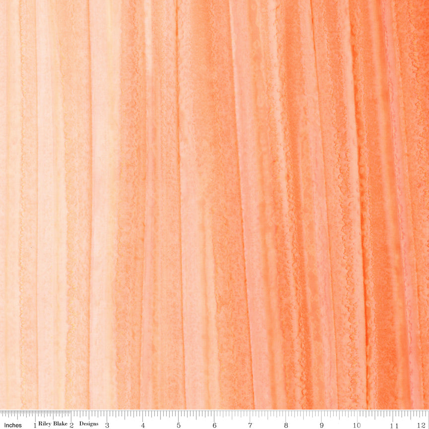 Elementals Color Play Fade Expressions Batiks Quilt Fabric - Sunset Glow Orange - BT21200-632