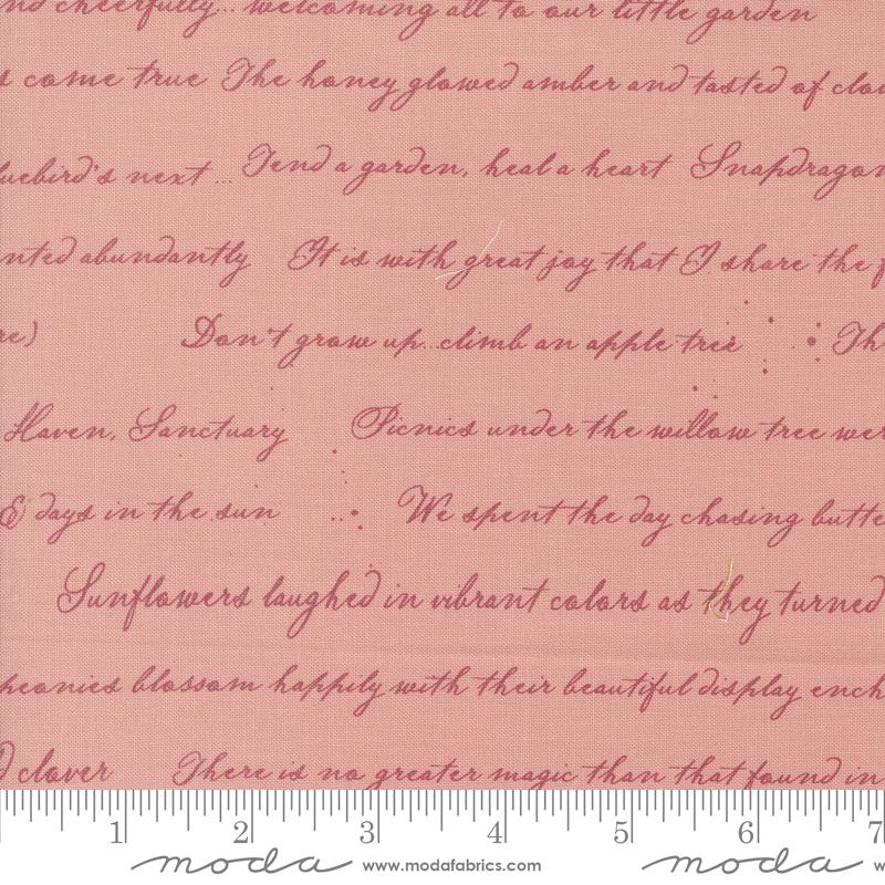 Enchantment Quilt Fabric - Garden Journal in Blush Pink - 43174 16