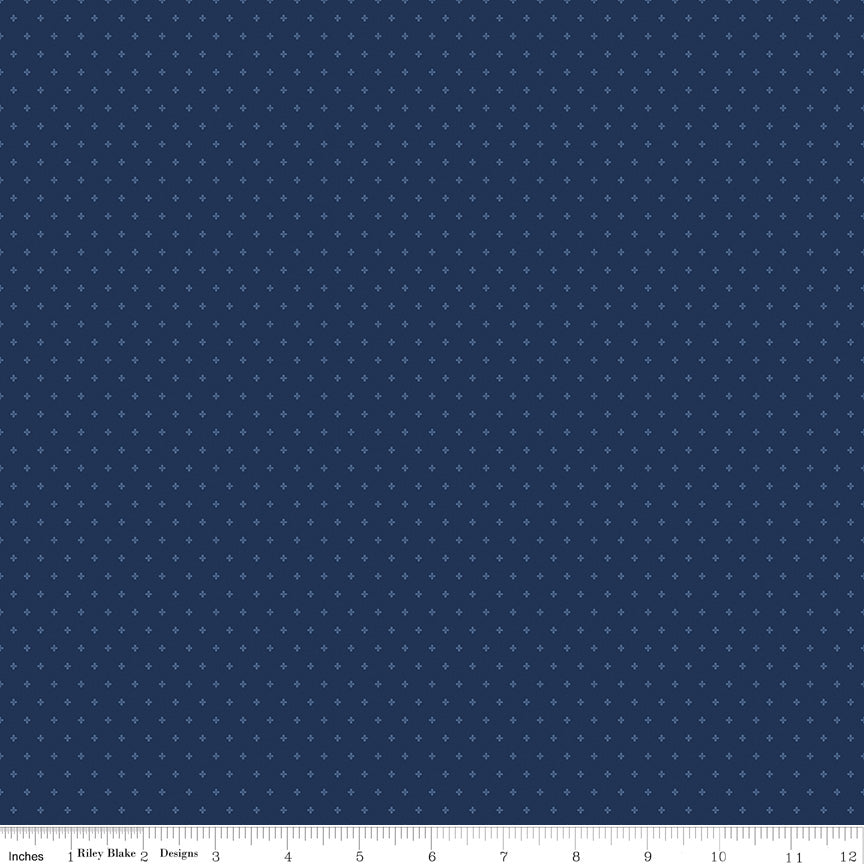 Essence Quilt Fabric - Foils in Navy Blue - C16460-NAVY