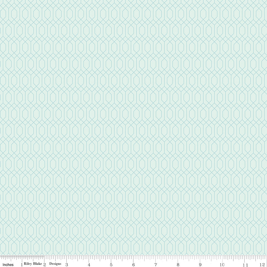 Essence Quilt Fabric - Lattice in Iceberg Aqua - C16462-ICEBERG
