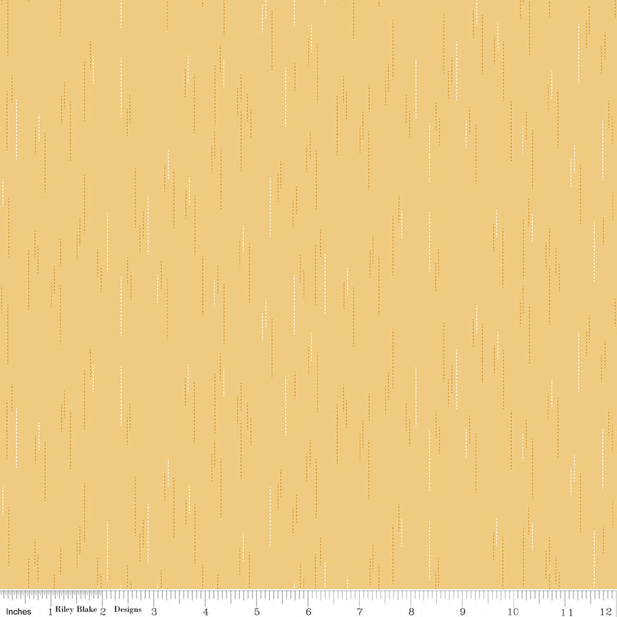 Essence Quilt Fabric - Raindrops in Beehive Yellow - C16461-BEEHIVE