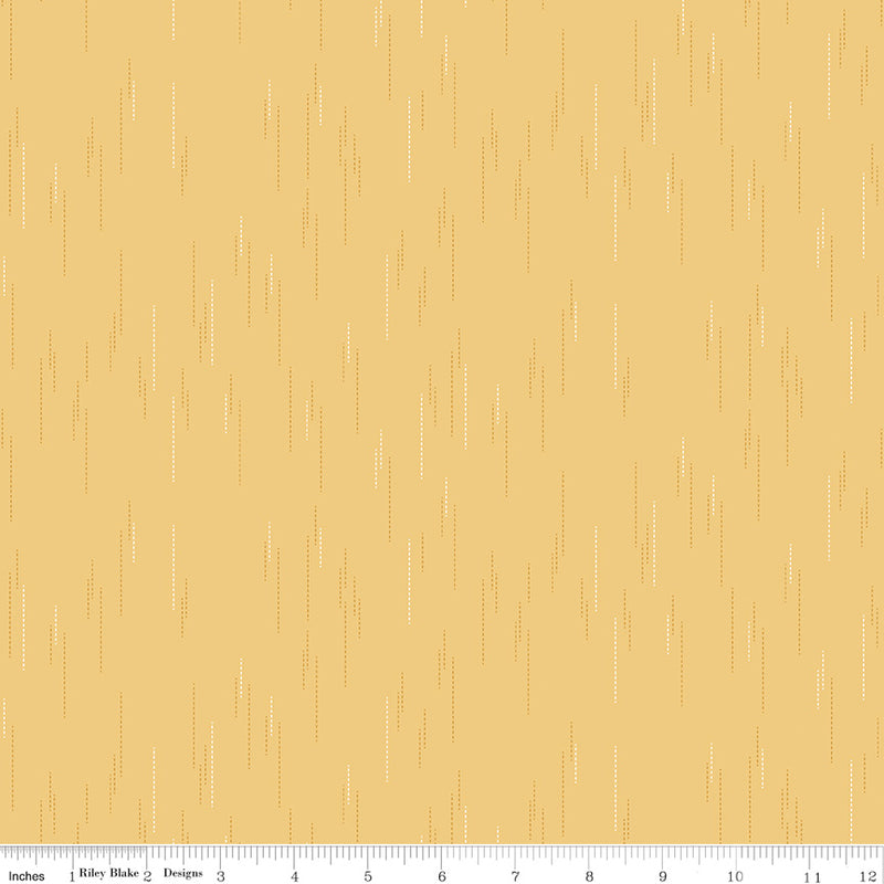 Essence Quilt Fabric - Raindrops in Beehive Yellow - C16461-BEEHIVE