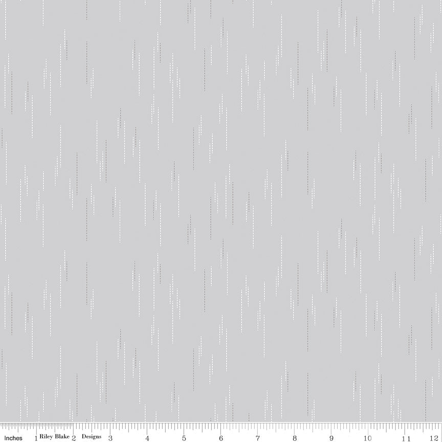 Essence Quilt Fabric - Raindrops in Gray - C16461-GRAY