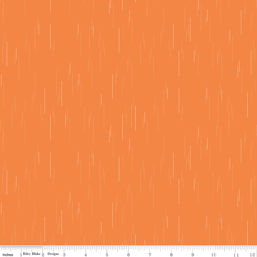 Essence Quilt Fabric - Raindrops in Orange - C16461-ORANGE