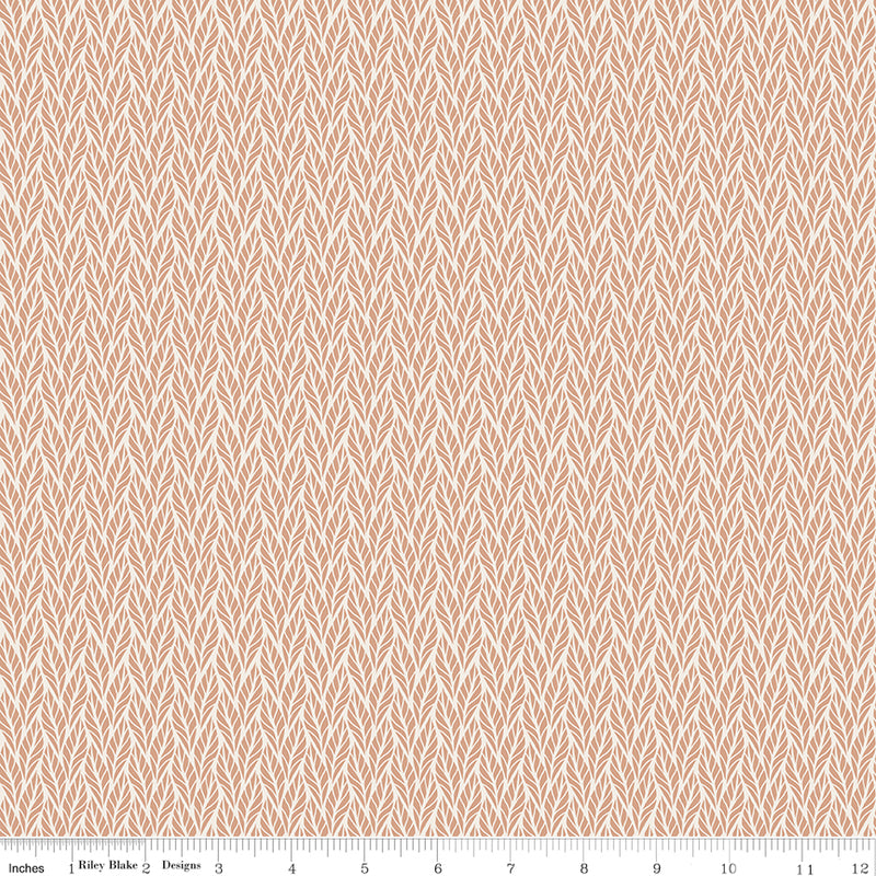 Evening on the Prairie Quilt Fabric - Geo Leaves in Beige - C16750-BEIGE