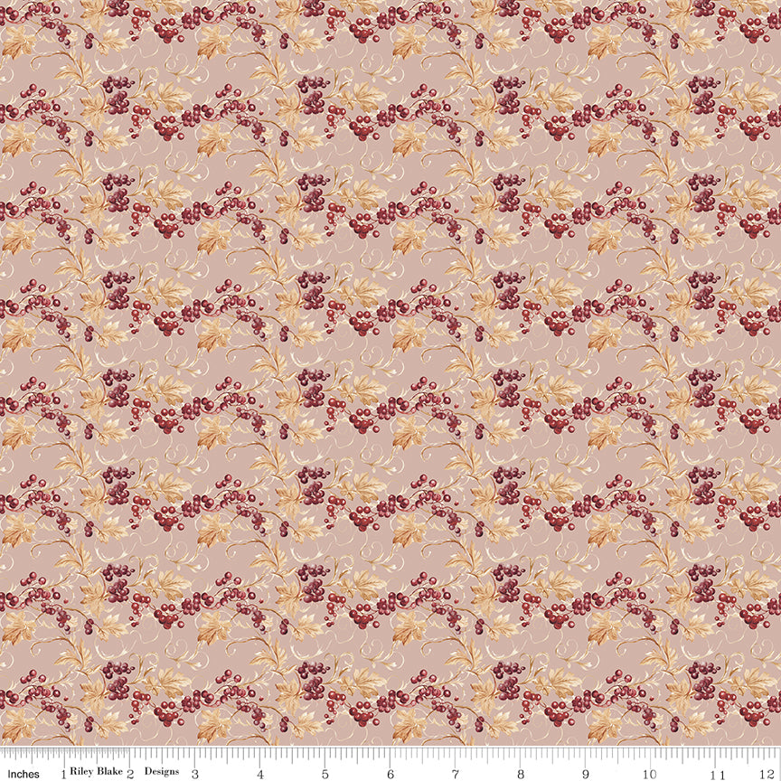 Evening on the Prairie Quilt Fabric - Prairie Berries in Blush Tan - C16742-BLUSH
