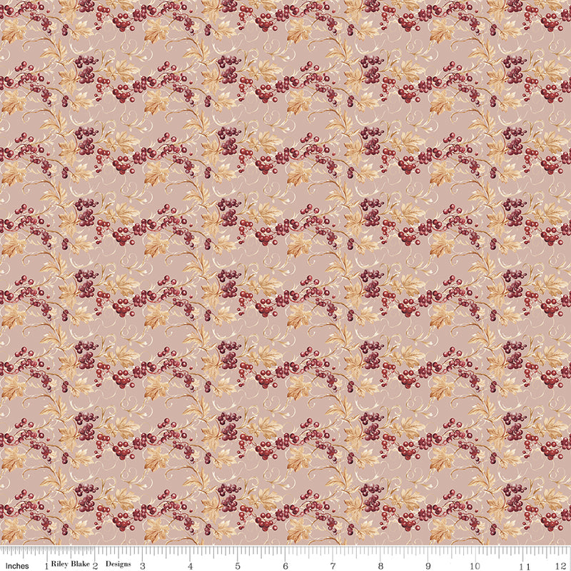 Evening on the Prairie Quilt Fabric - Prairie Berries in Blush Tan - C16742-BLUSH