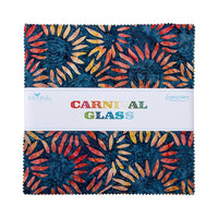 Expressions Carnival Glass Batik Quilt Fabric - 10" stacker - set of 42 10" squares - 10-23366-42