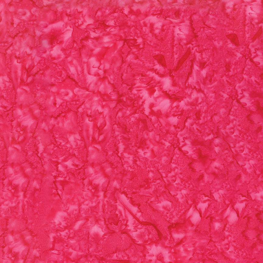 Expressions Hand-Dyes Batik Quilt Fabric - Cerise (Pink) - BT21000-197