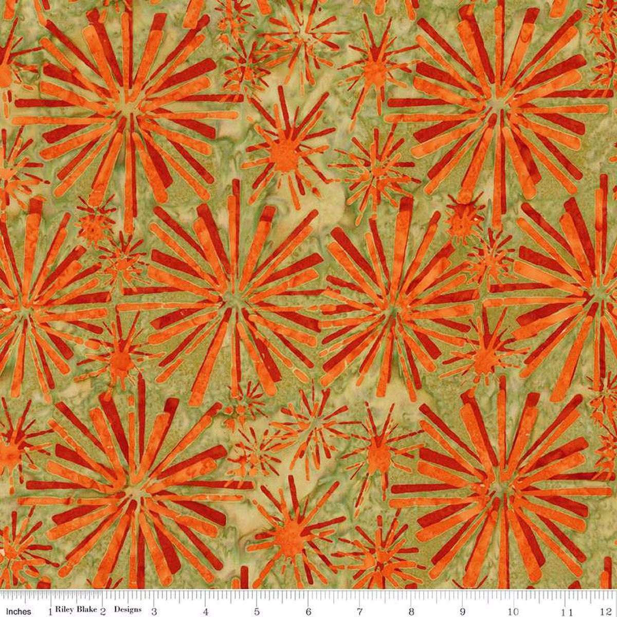 Expressions Batiks Retro Revival Quilt Fabric - Fireworks in Marmalade Splash Gold/Orange - BT23270-246