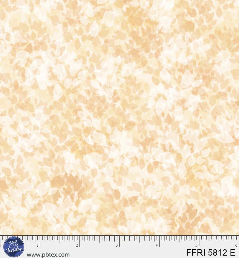 Fall Friends Quilt Fabric - Tonal Leaf Blender in Cream - FFRI 05812 E