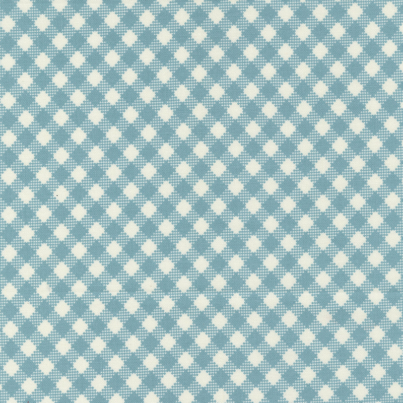Farmstead Quilt Fabric - Bias Gingham in Mountain Stream Blue - 20907 14