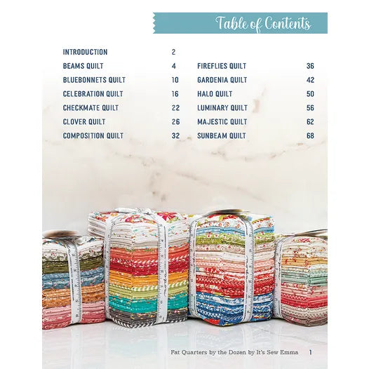 Fat Quarters By The Dozen Quilt Book by It's Sew Emma - ISE 963