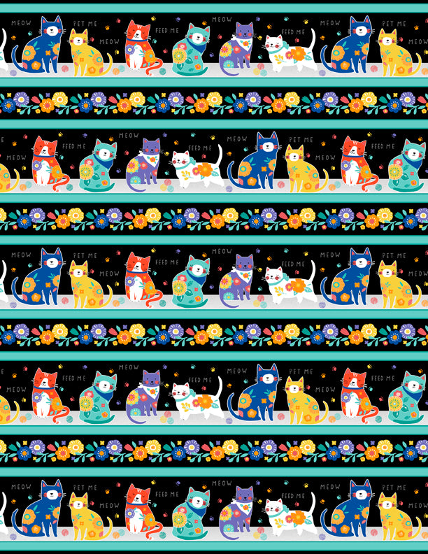 Fe-Line Frisky Quilt Fabric - Repeating Stripe in Multi - 3007 68577 974