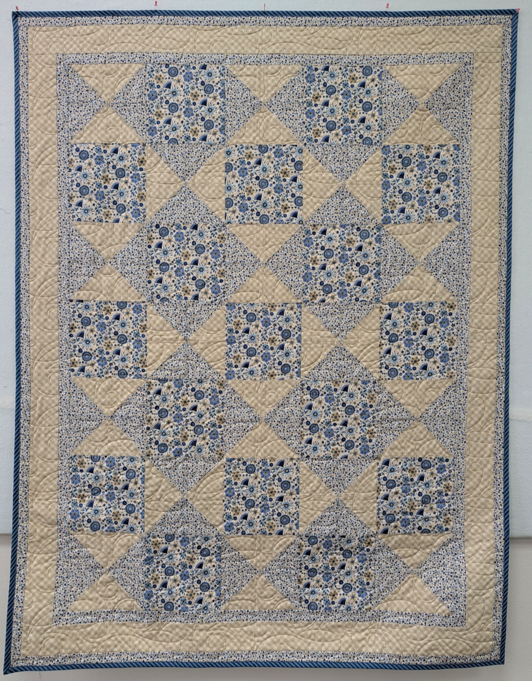 Festival Fair in Blue Quilt Fabric - 3 yard Bundle + binding - FESTFAIR