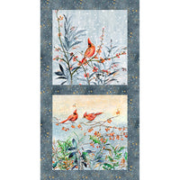 Festive Delight Quilt Fabric - Pillow Panel in Winter - AWMD 23860-277 WINTER - SOLD AS A 24" PANEL